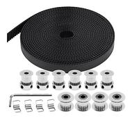 Jeenuuder 5M Courroie de Distribution 10mm Largeur 20 Dents 5mm Alésage Poulie de Distribution Roue + 20 Dents Alésage 5mm Tendeur Tendeur Ressort Torsion Remplacement Imprimante 3D