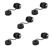 Jeenuuder 5PCS sur Panneau Connecteur Étanche RJ45 Connecteur de Câble Ethernet LAN Adaptateur Double Tête avec Capuchon Anti-Poussière