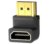 Jeenuuder Adaptateur 2.1 Mâle vers Compatible AM/AF Ordinateur TV Adaptateur HD, Prend en Charge la RéSolution 8K @ 60HZ/Dynamic HDR (90°)