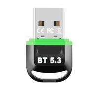 Jeenuuder Adaptateur USB Bluetooth 5.3 Transmetteur Récepteur Audio sans sans Pilote pour PC Ordinateur Portable Enceinte Souris Clavier