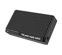 Jeenuuder Alimentation D'Injecteur de Commutateur 8 Ports 6 + 2 POE sur Ethernet RJ45 sans Adaptateur Secteur SystèMe de RéSeau Familial 10 / 100M pour CaméRas