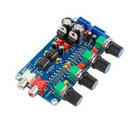 Jeenuuder Amplificateur NE5532 PréAmpli PréAmplificateur ContrôLe de la Tonalité du Volume Carte Finie Treble Midrange Bass EQ DIY Dual AC 12V - 18V