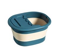Jeenuuder Bain de Pieds Pliable, Bain de Pieds avec Masseur de Pieds pour Aider à Dormir, Spa pour les Pieds, Baignoire de Trempage pour les Pieds Apaiser Bleu Multifonctionnel