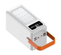Jeenuuder Boîtier de Batterie 18650 à 35 Emplacements avec Lampe de Poche LED pour Les Aventures en Plein Air, Chargeur USB PD QC3.0 22,5 W (sans Batterie)