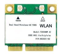 Jeenuuder Carte Réseau AC Plastique NIC 1200M WiFi LAN sans Double Bande 2.4G 5Ghz Bluetooth 4.2 Gigabit Adaptateur LAN sans pour Win7 Win8 Win10 Linux 7265HMW