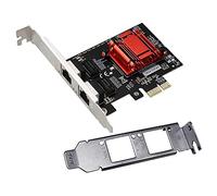 Jeenuuder Carte RéSeau PCIe Gigabit à Double Port PCI Express 1000M avec Carte NIC LAN à Deux Ports 82576