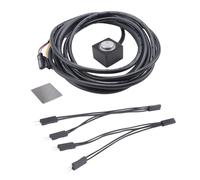Jeenuuder Commutateur D'Ordinateur de Bureau Carte Mère PC Démarrage Externe Bouton Marche/Arrêt Câble D'Extension pour Bouton de Bricolage Installation Facile Facile à Utiliser Noir et Argent