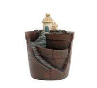 Jeenuuder Jardin Suspendu en Pot Micro-Paysage Pots de Plantes à Viande Décoration en Résine Mini Pot de Plante C