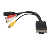 Jeenuuder PC VGA au Cable S-Video AV TV Out Adaptateur convertisseur