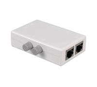 Jeenuuder Sélecteur de Répartiteur RJ45, 2 Ports, Commutateur Réseau Librement Entre Les Réseaux Intranet et Extranet