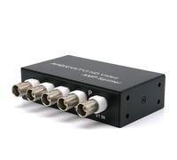 Jeenuuder Signal 1 in 4 Out AHD/CVI/TVI Vidéo Splitter HD Coaxial Caméra, Noir