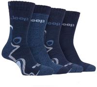 Jeep 4 Pack Performance Boot Socks Mens Impression marine Tailles 6 à 11 pour hommes Male