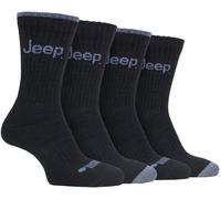 Jeep 4 Pack Performance Boot Socks Mens Noir uni Tailles 6 à 11 pour hommes Male