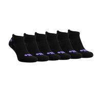 JEEP - 6 Paires Femme Basses Courtes Anti Ampoules Chaussettes Sport pour Running (Noir, 37-42)