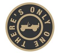 Jeep Autocollant rond en vinyle imprimé « There's Only One » - 10,2 x 10,2 cm