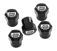 Jeep Capuchons de valve avec logo finition noire (Noir A)