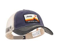 Jeep Chapeau de Camionneur délavé « Have Fun Out There » Non structuré (US, Alpha, Taille Unique, Bleu Marine)