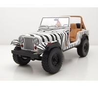 Jeep CJ-7 1976 Blanc Ace Ventura When Nature Calls Modèle 1:18 Greenlight