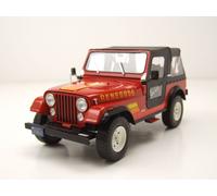 Jeep CJ-7 Renegade 1980 Rouge Noir Modèle Réduit 1:24 Whitebox