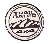 Jeep Épinglette Trail Rated - Badge emblématique 4x4 avec émail cloisonné | Collection tout-terrain ronde de 2,5 cm | Fabriqué aux États-Unis