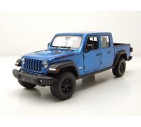 Jeep Gladiator Rubicon Pick Up 2019 Bleu Modèle Réduit 1:24 Welly