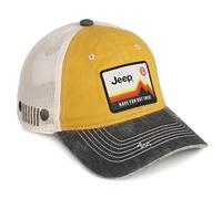 Jeep Have Fun Out There Patch Garment Washed Trucker Hat Unstructured Yellow