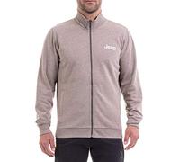 Jeep Hiver avec Fermeture éclair complète et Poches Avant et Logo sur Le Dos, Maillot Homme S Brown Melange/White