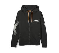 JEEP Homme XP Man Hooded Full Zip Sweatshirt W/Zipped Pockets Sideways X Reflective Sleeve Print Jx24a Sweat, Anthracite, L EU