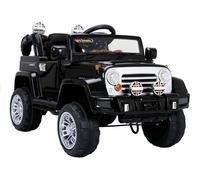 Jeep JJ245 Voiture Électrique Enfants pour Eva LED Télécommande Noir