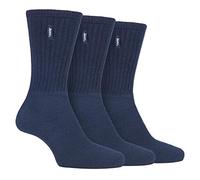 JEEP - Lot de 3 Paires Homme Coton Vintage Randonnée Chaussettes avec Renfort Renforcees (Marine/Sky, 39-45)