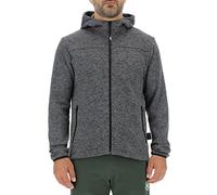 JEEP O102558-G557 J MAN HOODED TRICOT FLEECE JACKET W/Zipped Pockets J22W Dark Grey Melange XXL