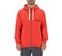 JEEP O102570-R699 J Man Hooded Sweatshirt Full Zip The Spirit of Adventure - Small Print J22W Mars Red/Black M