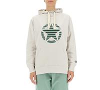 JEEP O102608-J863 J Woman Hooded Oversize Sweatshirt Star Striped Print J22W Light Graystone M