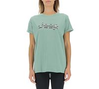 JEEP O102611-E854 J Woman T-Shirt Oversize Striped Print Turn-up Sleeve J22W Jade Green XL