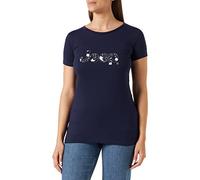 JEEP O102612-A184 J Woman T-Shirt Botanical Print J22W Deep Blue M