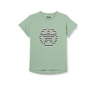 JEEP O102613-E854 J Woman T-Shirt Oversize Star Striped Print Turn-up Sleeve J22W Jade Green XL