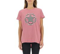 JEEP O102613-P490 J Woman T-Shirt Oversize Star Striped Print Turn-up Sleeve J22W Dusty Rose L