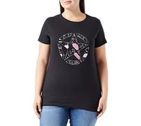 JEEP O102614-B000 J Woman T-Shirt Star Botanical Print J22W Black L