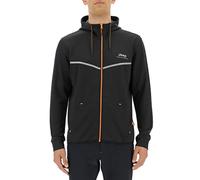 JEEP O102620-B327 XP MAN HOODED TECH SWEAT JACKET W/Kangaroo Pocket JX22A Black/Dark Grey Mela XL