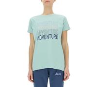 JEEP O102760-E957 J T-Shirt Oversize Femme Adventure - Grande Impression - Manches à Revers J23S Pale Jade L