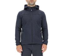 JEEP O102880-A099 J VESTE POLAIRE EFFET TRICOT CHINÉ À CAPUCHE HOMME avec poches zippées Etiquette J23W Blue Melange XL