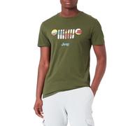 JEEP O102903-E946 J T-Shirt Homme Impression Grande Grille Fond écorce Camouflage J23W Rifle Green S
