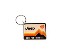 Jeep Porte-clés en acrylique « Have Fun Out There » - Durable - 4,4 x 5,7 cm - Pour les amateurs d'accessoires - Fabriqué aux États-Unis