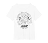 Jeep pour Les âmes aventureuses T-Shirt, Femme Grandes Tailles, Blanc, 4X