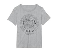 Jeep pour Les âmes aventureuses T-Shirt, Femme Grandes Tailles, Gris Chiné, 2X