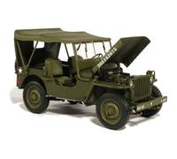 JEEP Willys D-Day avec Capote Fermé US Army 1/18 Métal