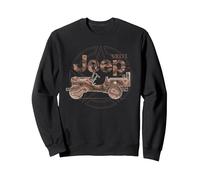 Jeep Willys MA Star Sweatshirt, Unisexe pour Adultes, Noir, M