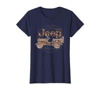 Jeep Willys MA Star T-Shirt, Femme, Bleu Marine, M