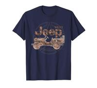 Jeep Willys MA Star T-Shirt, Homme, Bleu Marine, M