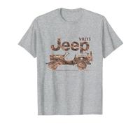 Jeep Willys MA Star T-Shirt, Homme, Gris Chiné, M